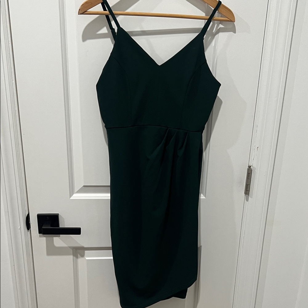 Chic Forest Green Mini Dress,‎ Size Small